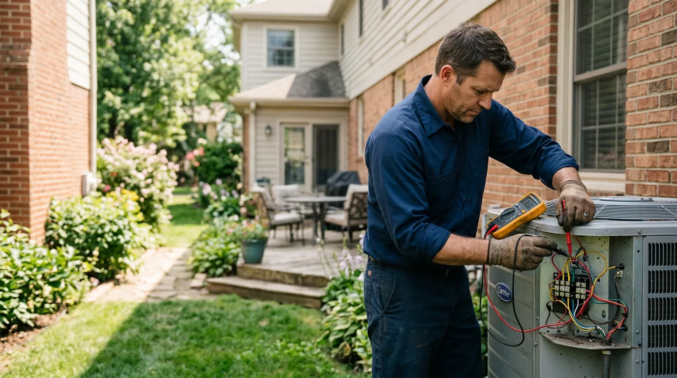 HVAC technician working near Huntingdon Valley, PA